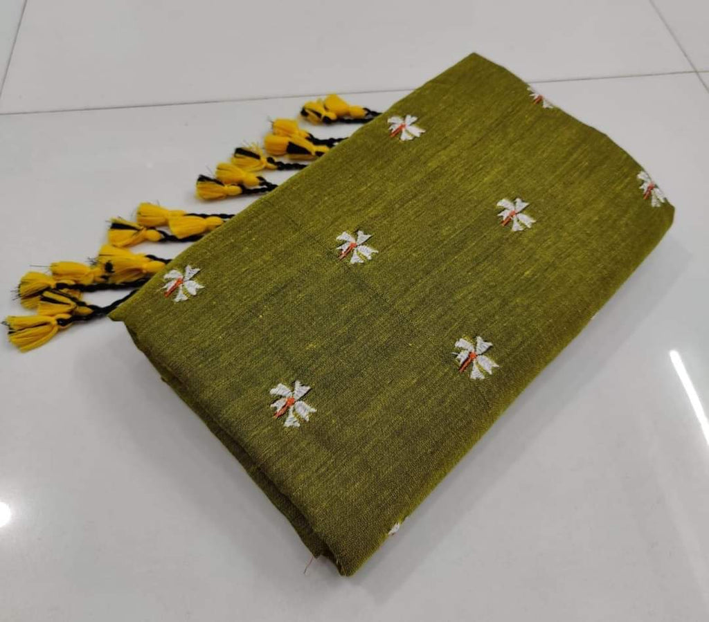 AARIN Baari - Shiuli Mul Cotton Saree