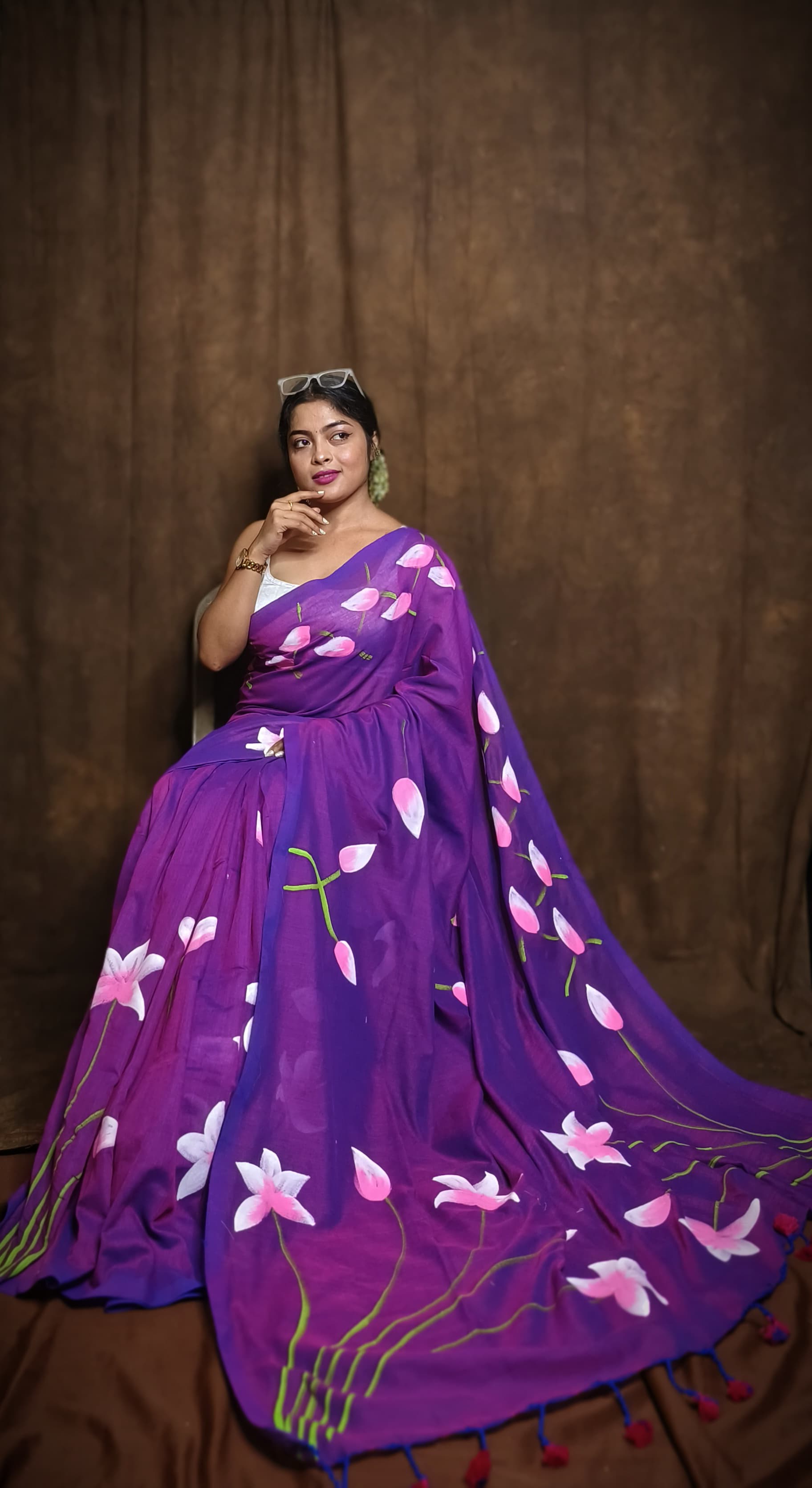 AARIN Baari - Kashphool Khadi Cotton Saree