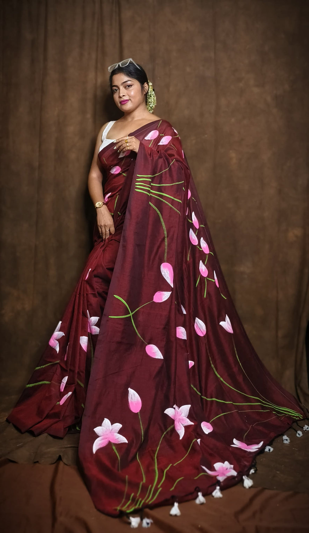 AARIN Baari - Kashphool Khadi Cotton Saree