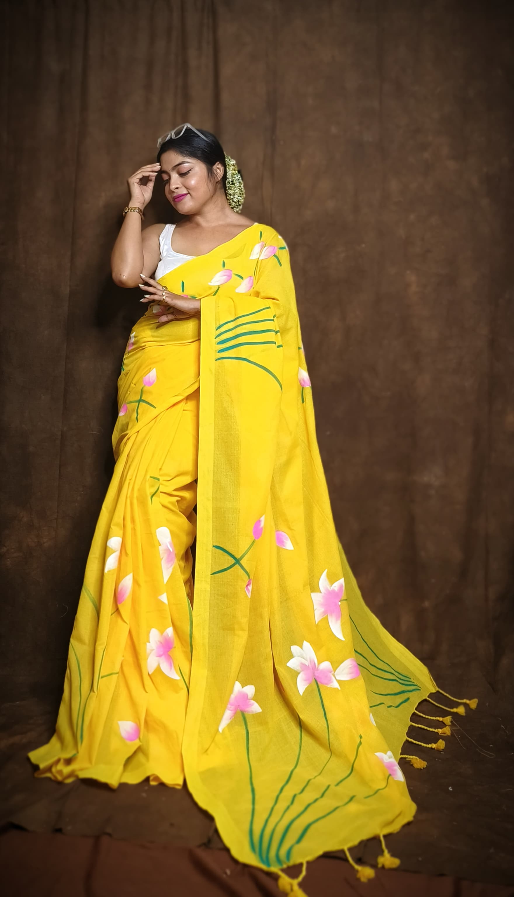 AARIN Baari - Kashphool Khadi Cotton Saree