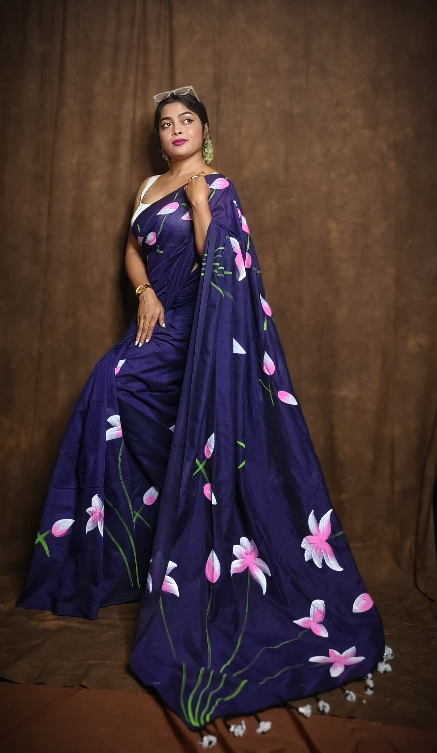 AARIN Baari - Kashphool Khadi Cotton Saree