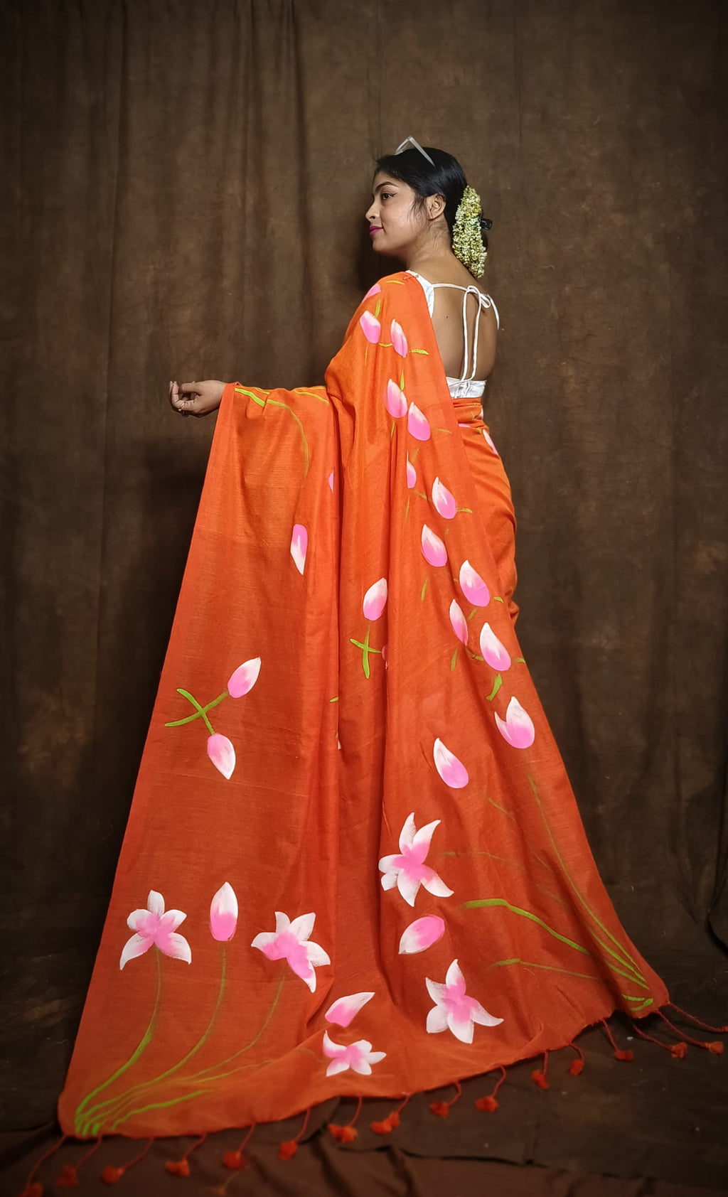 AARIN Baari - Kashphool Khadi Cotton Saree