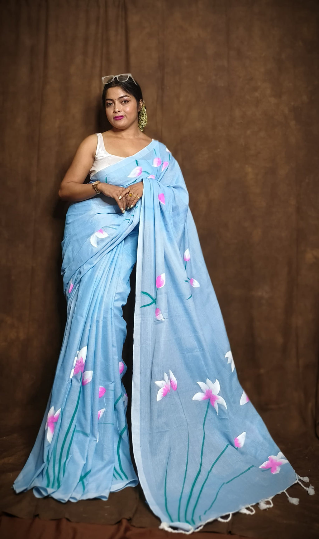AARIN Baari - Kashphool Khadi Cotton Saree