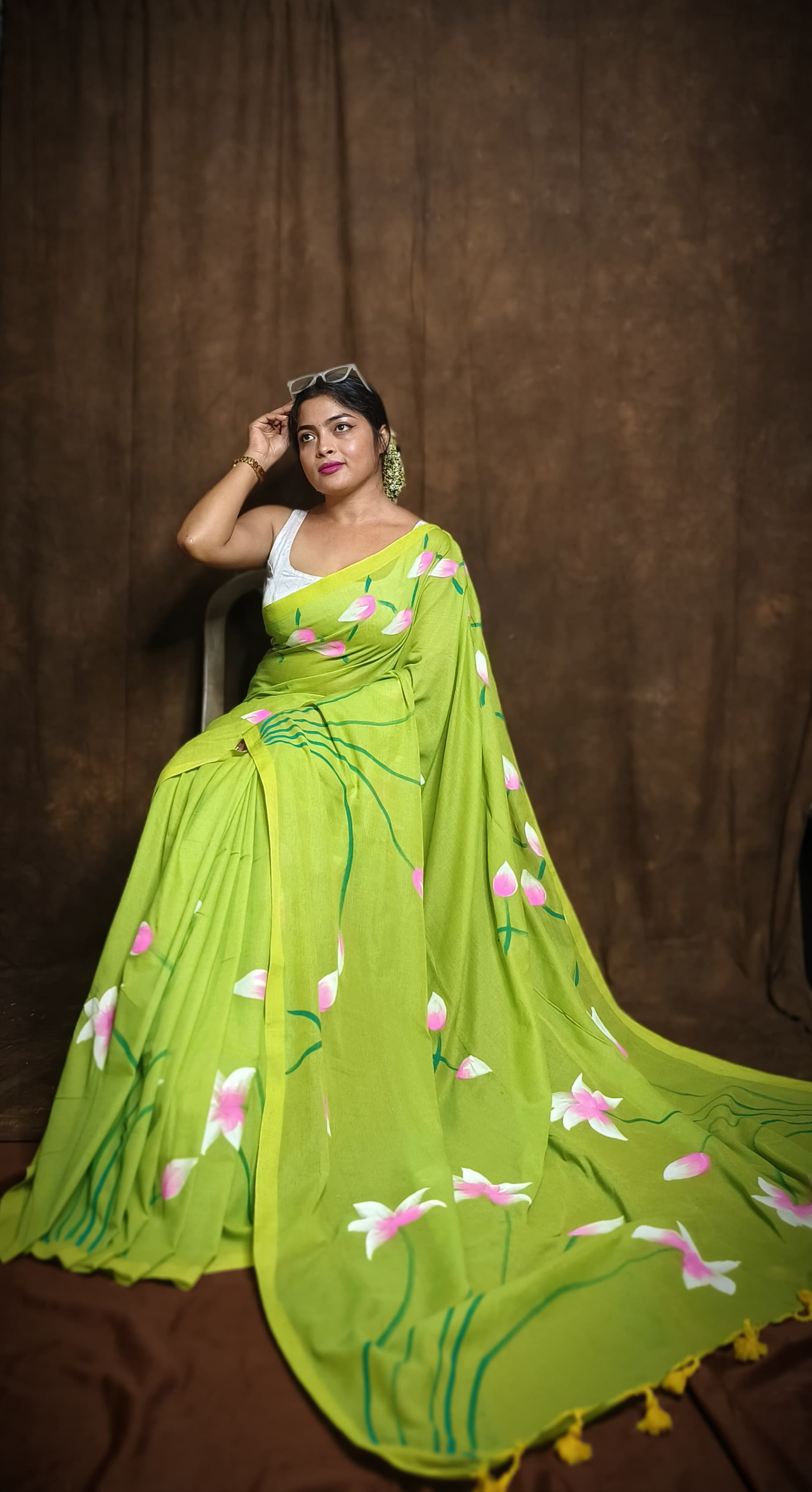 AARIN Baari - Kashphool Khadi Cotton Saree